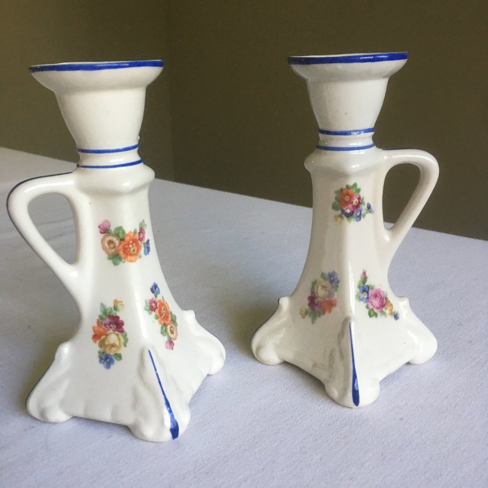 Pair Candle holder Vintage Made in Chzec